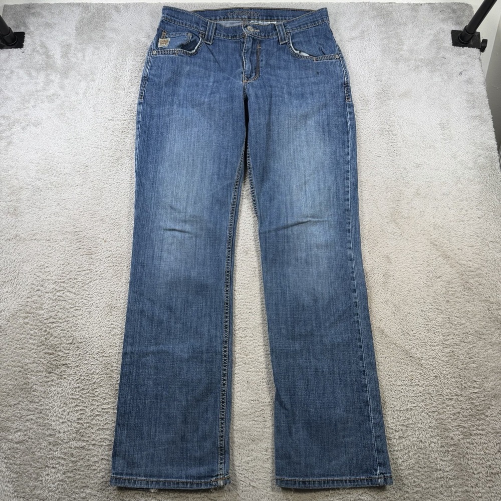Cinch Jeans Mens 34x34 Blue Denim Carter Relaxed Fit Bootcut Western Rodeo Work